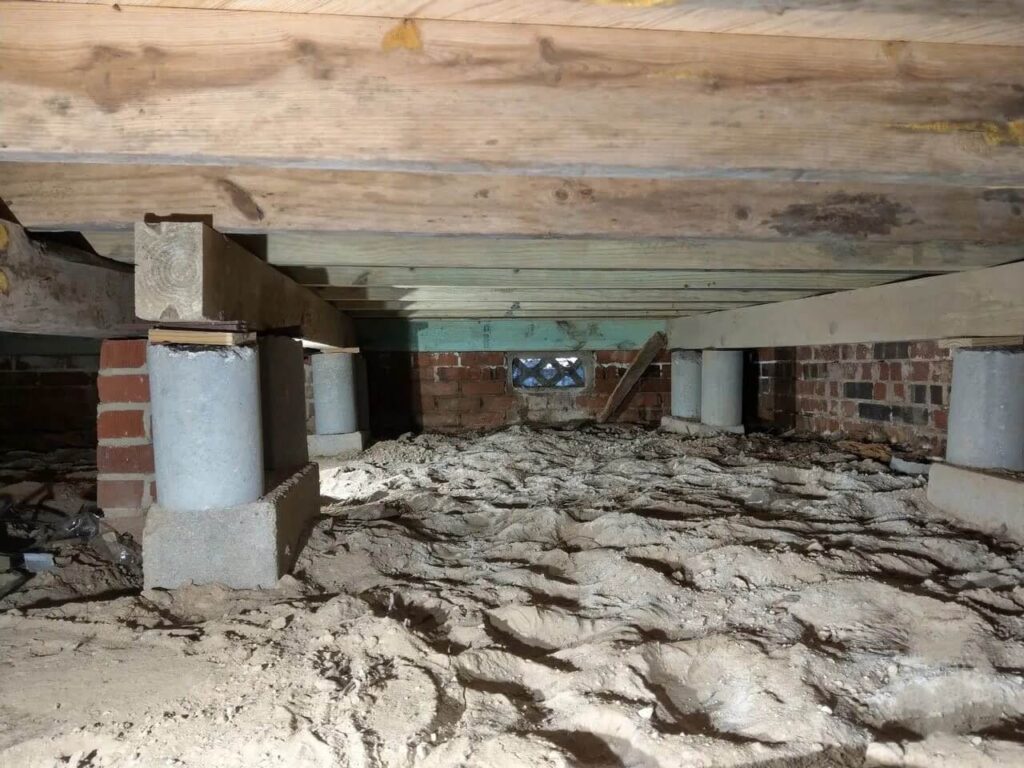 finished pier and beam foundation repair